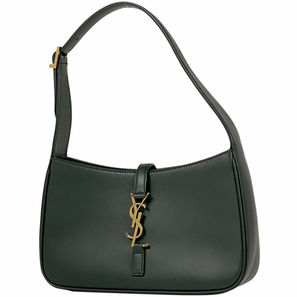 Saint Laurent Cassette Shoulder Bag Monogram Hobo Bag Leather Green - Picture 1 of 11